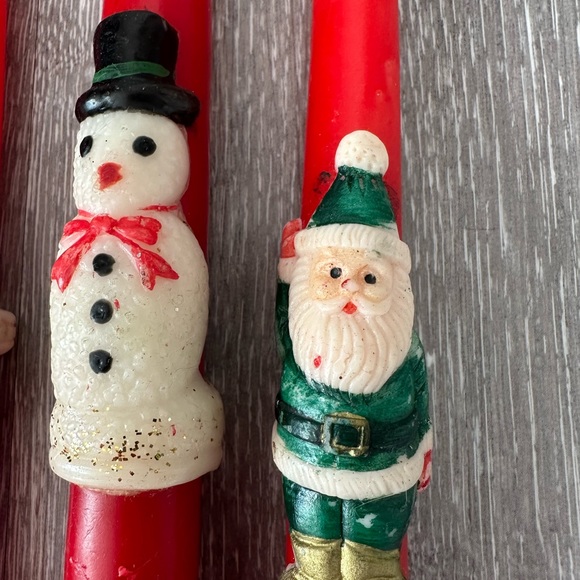 3 x vintage taper Christmas candles - Picture 5 of 7